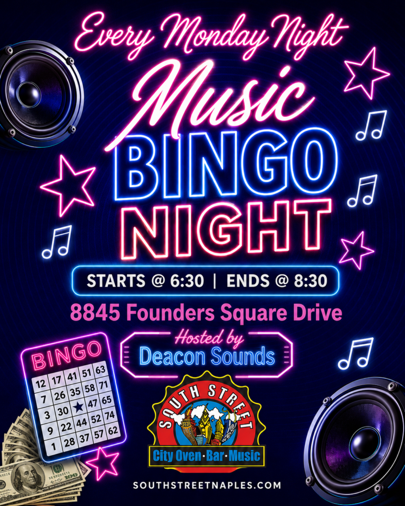 Music bingo founders square every monday night